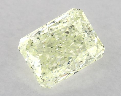 GIA 0.71 Carat Fancy Yellow Green-SI2 Radiant Cut Diamond