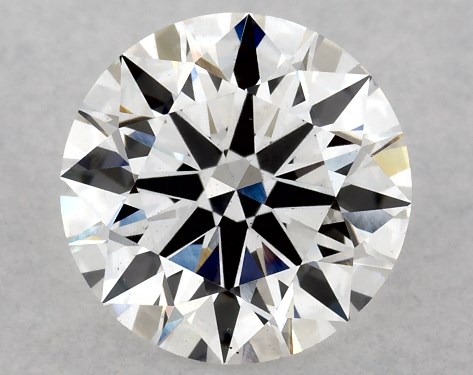 This Lab-Grown diamond 1.62 carat round E color VS2 clarity has Ideal proportions and a diamond grading report from IGI