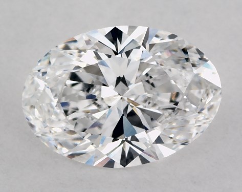 This Lab-Grown diamond 1.2 carat oval D color VVS2 clarity has Ideal proportions and a diamond grading report from GIA
