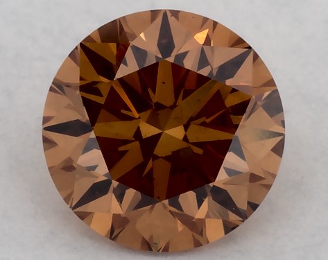 IGI 0.78 Carat Fancy Vivid Orange-VS2 Round Cut Lab-Grown Diamond