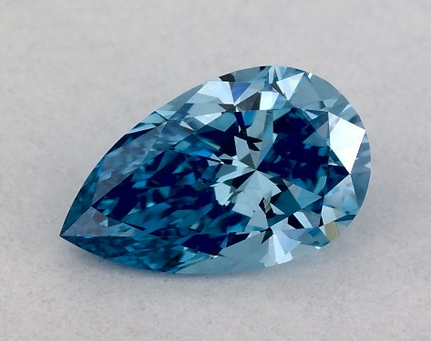 IGI 0.39 Carat Fancy Vivid Blue-VVS2 Pear Shaped Lab-Grown Diamond