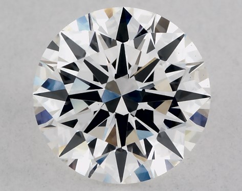 This Lab-Grown diamond 1.08 carat round E color VVS2 clarity has Ideal proportions and a diamond grading report from IGI