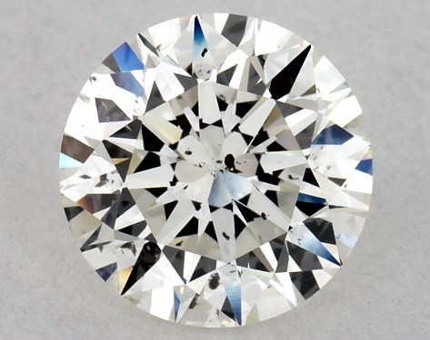 This 1.3 carat round diamond J color SI2 clarity has Excellent proportions and a diamond grading report from GIA