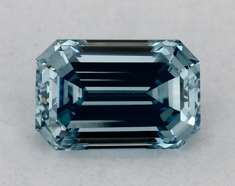 IGI 0.38 Carat Fancy Intense Blue-VS1 Emerald Cut Lab-Grown Diamond