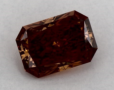 IGI 1.00 Carat Fancy Vivid Brownish Orange-VS1 Radiant Cut Lab-Grown Diamond