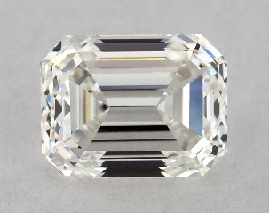 GIA 0.80 Carat H-VVS1 Very Good Cut Emerald Diamond