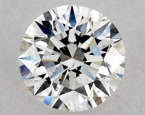 GIA 0.50 Carat H-SI1 Excellent Cut Round Diamond