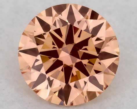 IGI 0.30 Carat Fancy Vivid Orange-VS1 Round Cut Lab-Grown Diamond