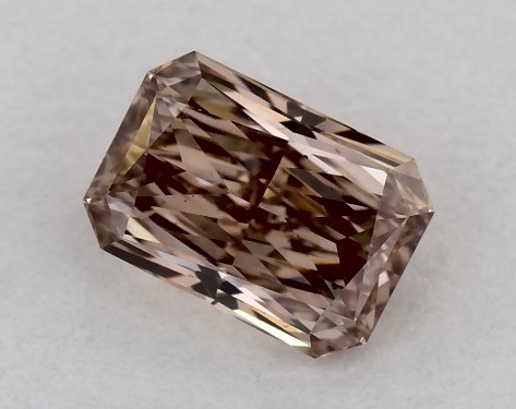 IGI 0.70 Carat Fancy Pinkish Brown-VS2 Radiant Cut Lab-Grown Diamond