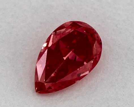 IGI 1.07 Carat Fancy Vivid Red-VS1 Pear Shaped Lab-Grown Diamond
