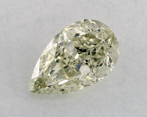 GIA 1.00 Carat Fancy Yellow Green-SI2 Pear Shaped Diamond