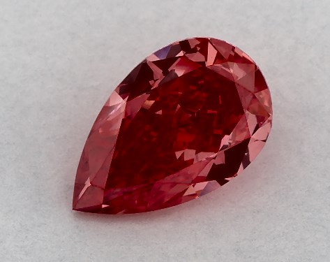 IGI 1.05 Carat Fancy Vivid Red-VS1 Pear Shaped Lab-Grown Diamond