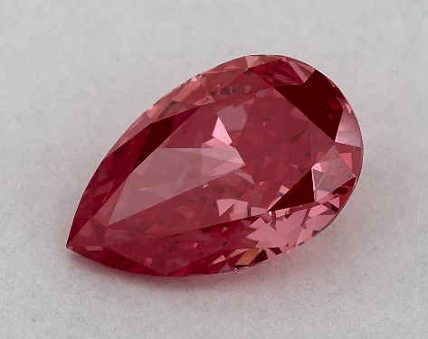 IGI 1.05 Carat Fancy Vivid Red-VS1 Pear Shaped Lab-Grown Diamond