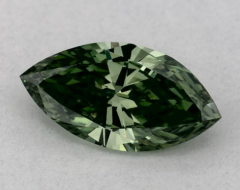 IGI 0.42 Carat Fancy Vivid Green-VVS2 Marquise Cut Lab-Grown Diamond