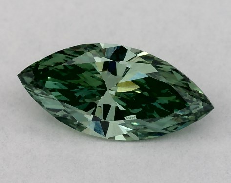 IGI 0.34 Carat Fancy Vivid Green-VVS2 Marquise Cut Lab-Grown Diamond