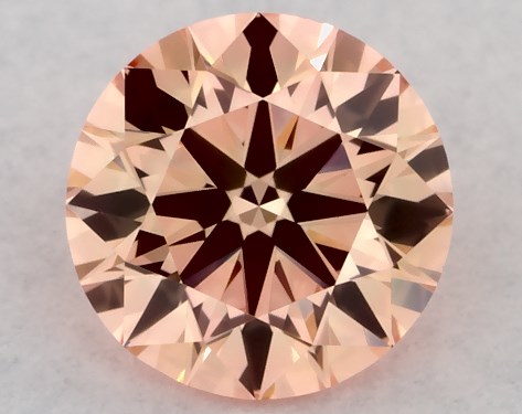 IGI 0.37 Carat Fancy Intense Pink Orange-VVS2 Round Cut Lab-Grown Diamond