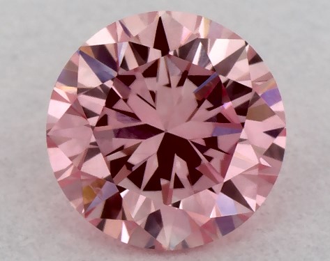 IGI 0.31 Carat Fancy Vivid Pink-VS2 Round Cut Lab-Grown Diamond