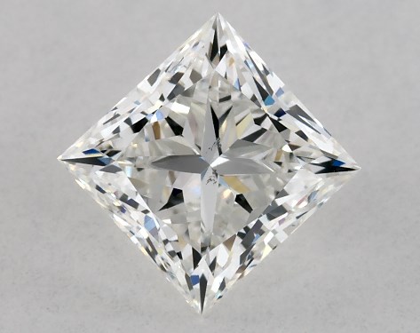 GIA 1.00 Carat H-SI1 Ideal Cut Princess Diamond