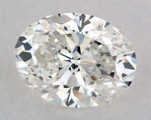 GIA 0.80 Carat H-SI1 Very Good Cut Oval Diamond