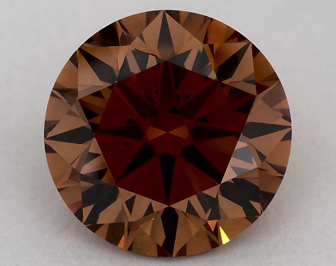 IGI 3.21 Carat Fancy Orangy Brown-VVS2 Round Cut Lab-Grown Diamond