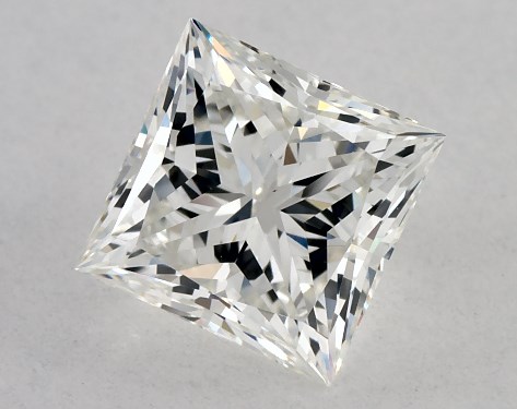This 1.01 carat princess diamond H color VS1 clarity has Ideal proportions and a diamond grading report from GIA