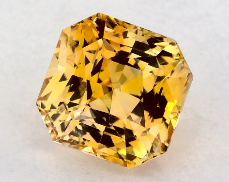 3.63 Carat Radiant Natural Yellow Sapphire
