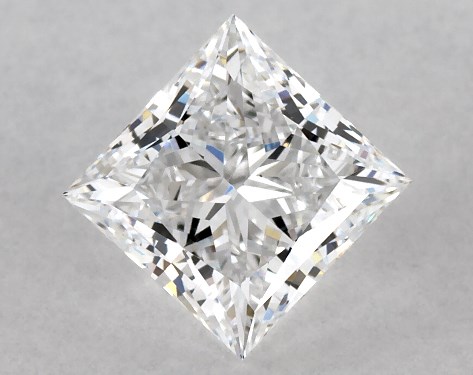 This 0.84 carat princess diamond D color VS2 clarity has Ideal proportions and a diamond grading report from GIA