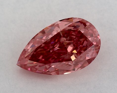 IGI 1.63 Carat Fancy Red-VS1 Pear Shaped Lab-Grown Diamond
