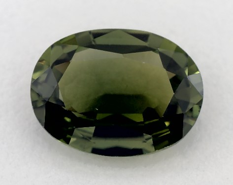 2.03 Carat Oval Natural Green Sapphire