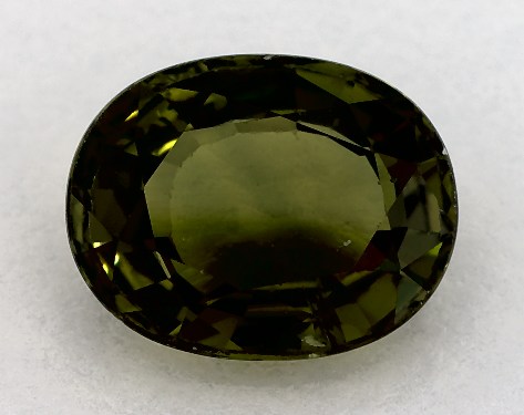 2.42 Carat Oval Natural Green Sapphire