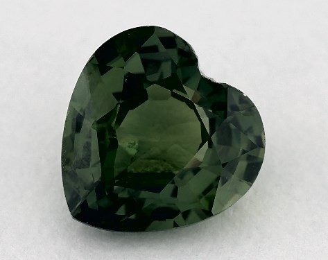 2.64 Carat Heart Natural Green Sapphire
