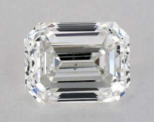 GIA 0.80 Carat F-SI1 Very Good Cut Emerald Diamond