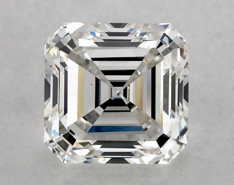 This Lab-Grown diamond 1.51 carat asscher F color VS1 clarity has Good proportions and a diamond grading report from IGI