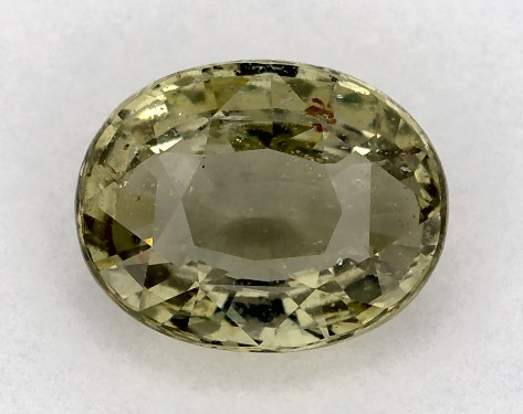 2.09 Carat Oval Natural Green Sapphire