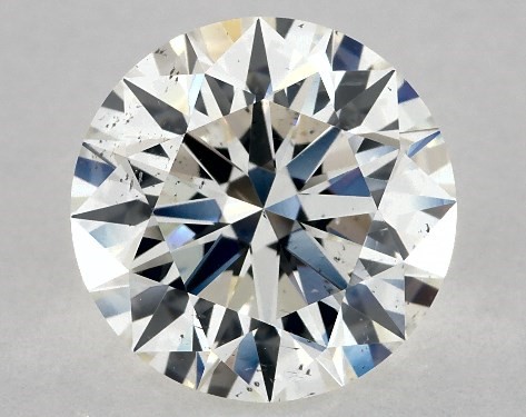 This 2 carat round diamond J color SI2 clarity has Excellent proportions and a diamond grading report from GIA