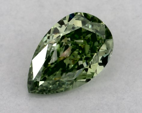IGI 0.34 Carat Fancy Vivid Green-VS2 Pear Shaped Lab-Grown Diamond