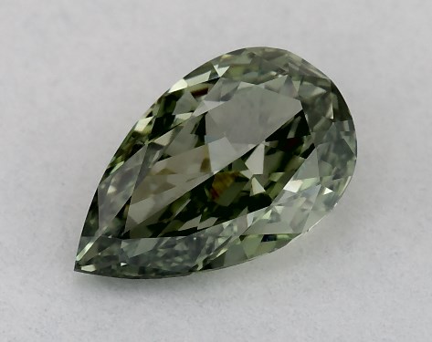 IGI 0.50 Carat Fancy Vivid Green-VVS2 Pear Shaped Lab-Grown Diamond
