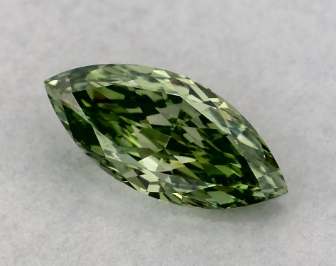 IGI 0.33 Carat Fancy Vivid Green-VS1 Marquise Cut Lab-Grown Diamond