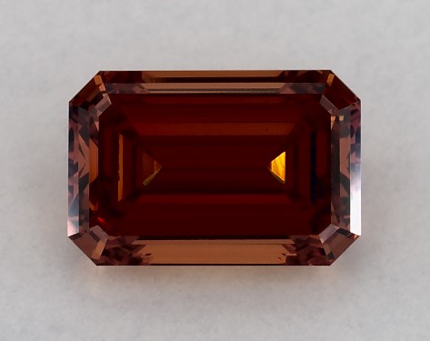 IGI 1.01 Carat Fancy Vivid Orange-VS1 Emerald Cut Lab-Grown Diamond