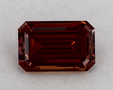 IGI 1.00 Carat Fancy Vivid Orange-VS1 Emerald Cut Lab-Grown Diamond