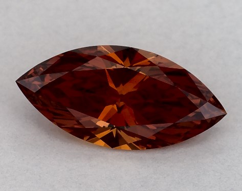 IGI 1.27 Carat Fancy Vivid Orange-VVS2 Marquise Cut Lab-Grown Diamond