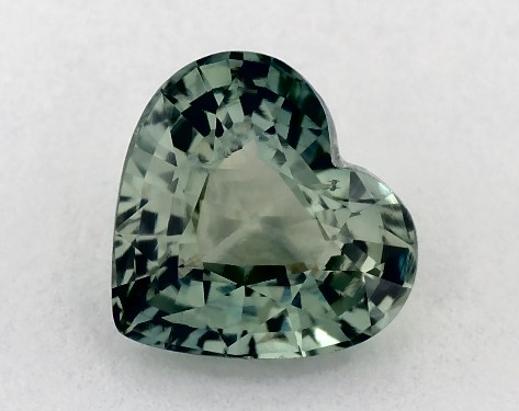 2.02 Carat Heart Natural Green Sapphire