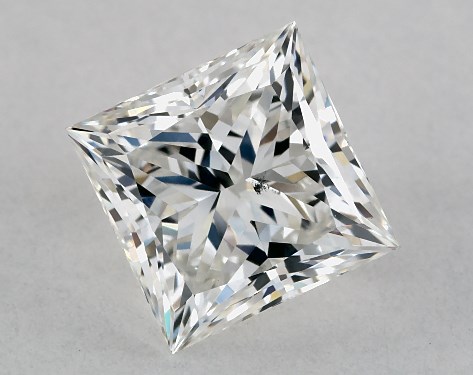 GIA 1.00 Carat H-SI1 Ideal Cut Princess Diamond