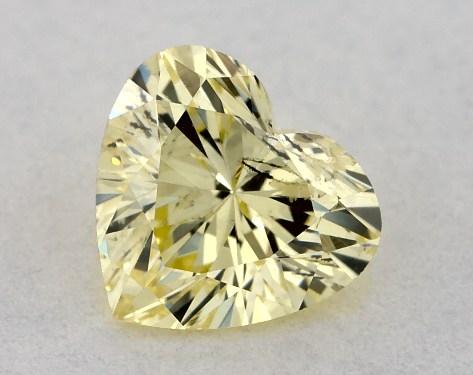 GIA 0.35 Carat Fancy Yellow-I1 Heart Shaped Diamond