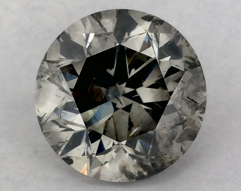 GIA 1.50 Carat Fancy Gray-CO Round Cut Diamond
