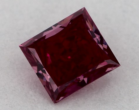 GIA 0.30 Carat Fancy Purplish Red-SI2 Princess Cut Diamond