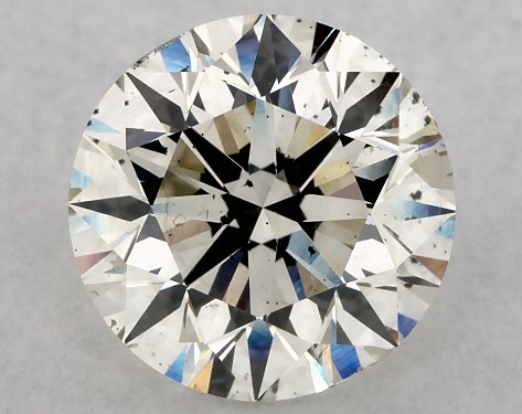 This 2 carat round diamond K color SI2 clarity has Excellent proportions and a diamond grading report from GIA