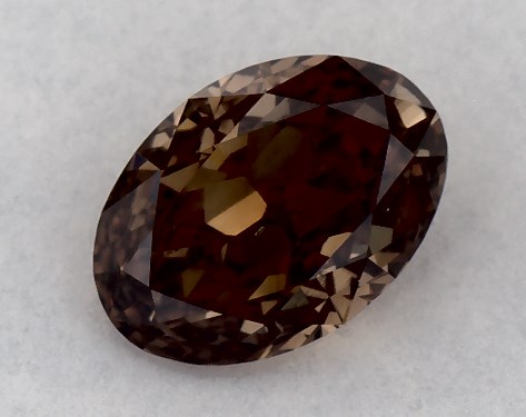 IGI 0.32 Carat Fancy Brown-SI1 Oval Cut Diamond