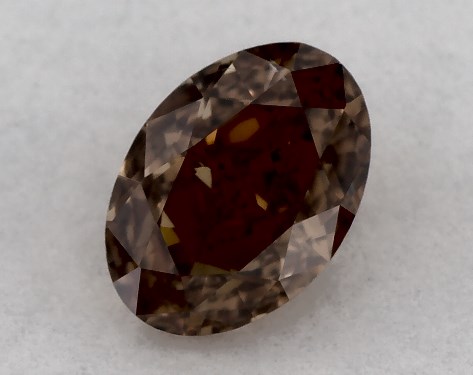 IGI 0.33 Carat Fancy Brown-SI1 Oval Cut Diamond