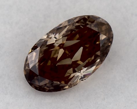 IGI 0.30 Carat Fancy Brown-SI1 Oval Cut Diamond